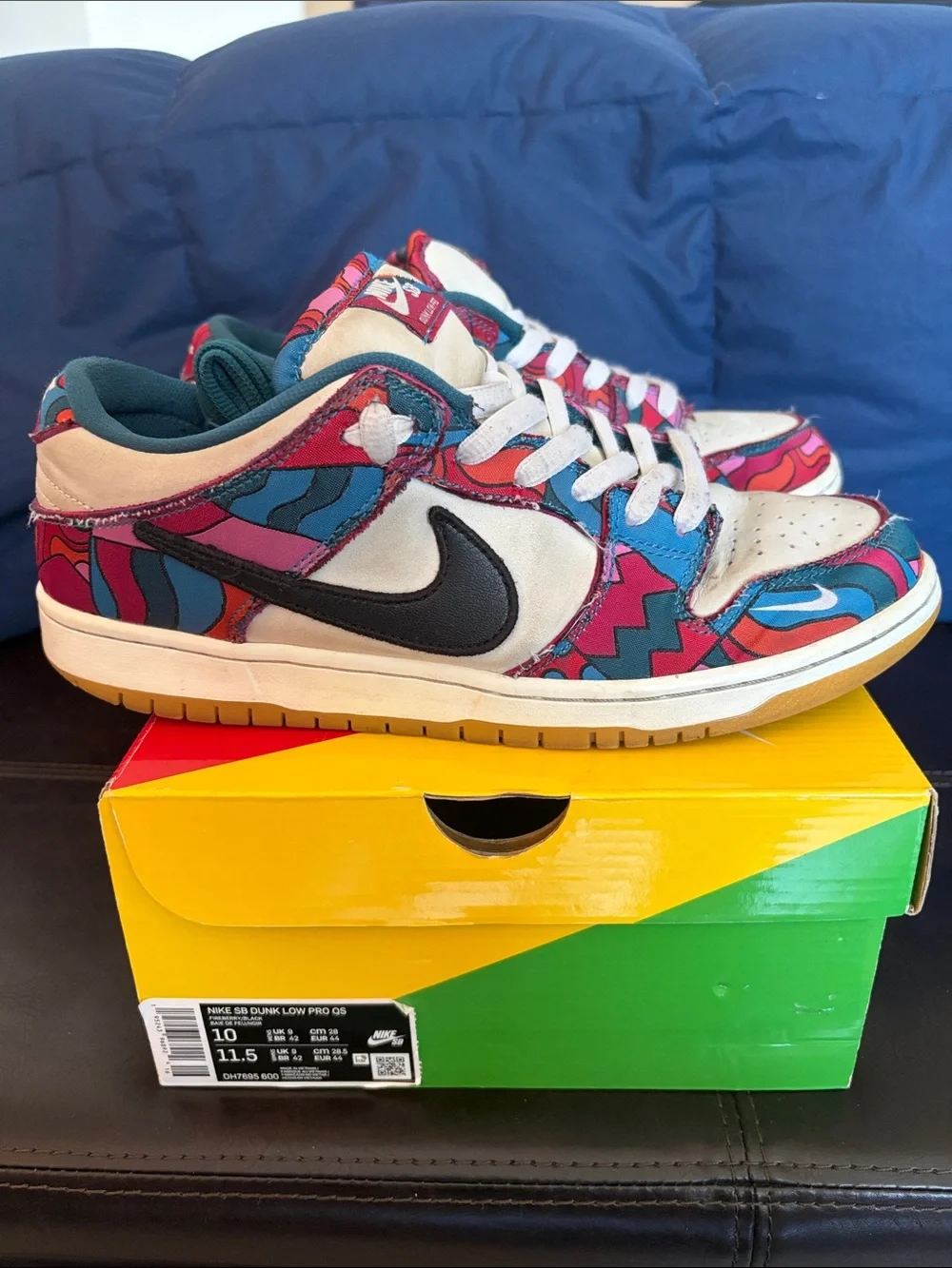 SB Dunk Low Parra Size 10